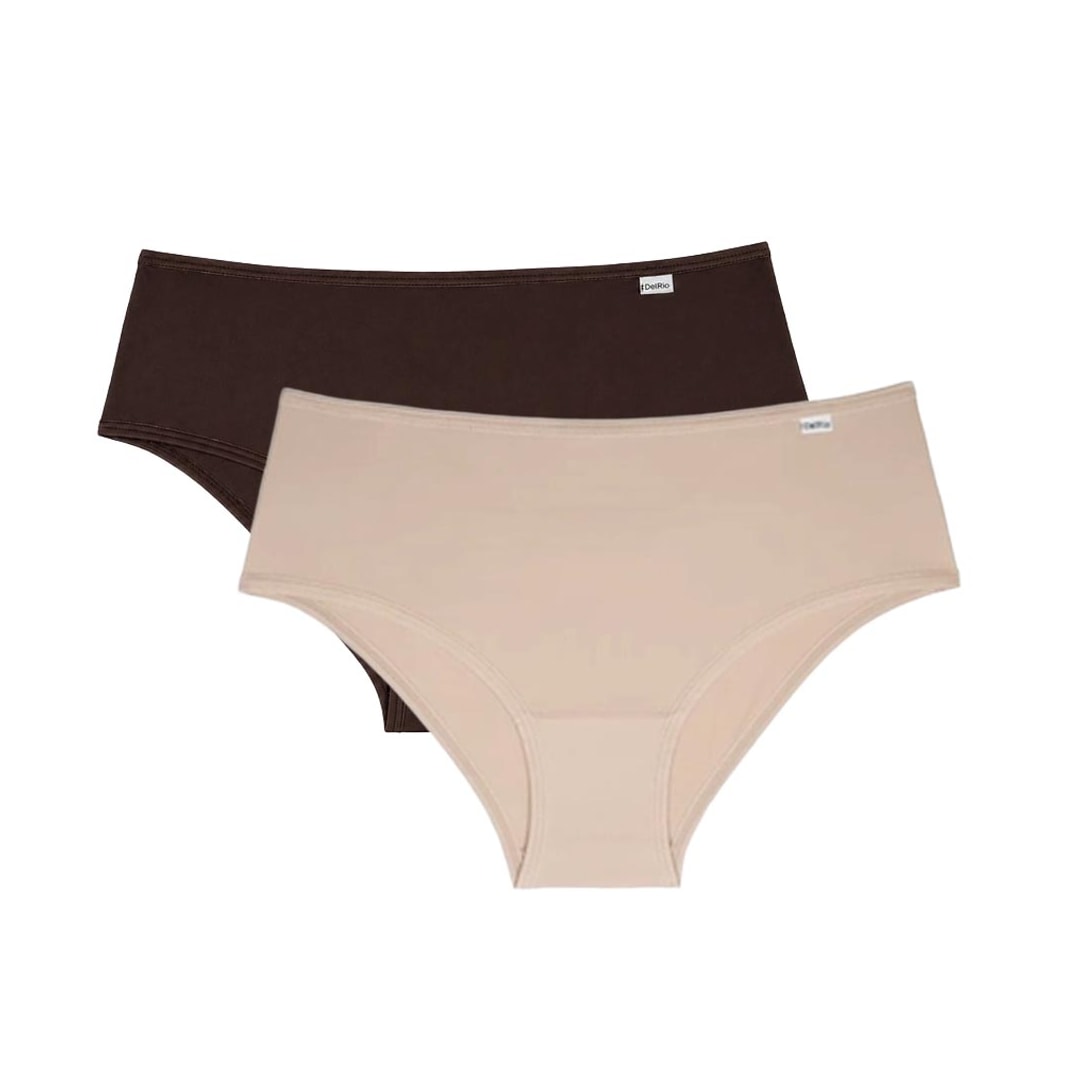 Kit Delrio 2 Calcinhas 50509 Cafe/Areia Kit Delrio 2 Calcinhas 50509 Cafe/Areia