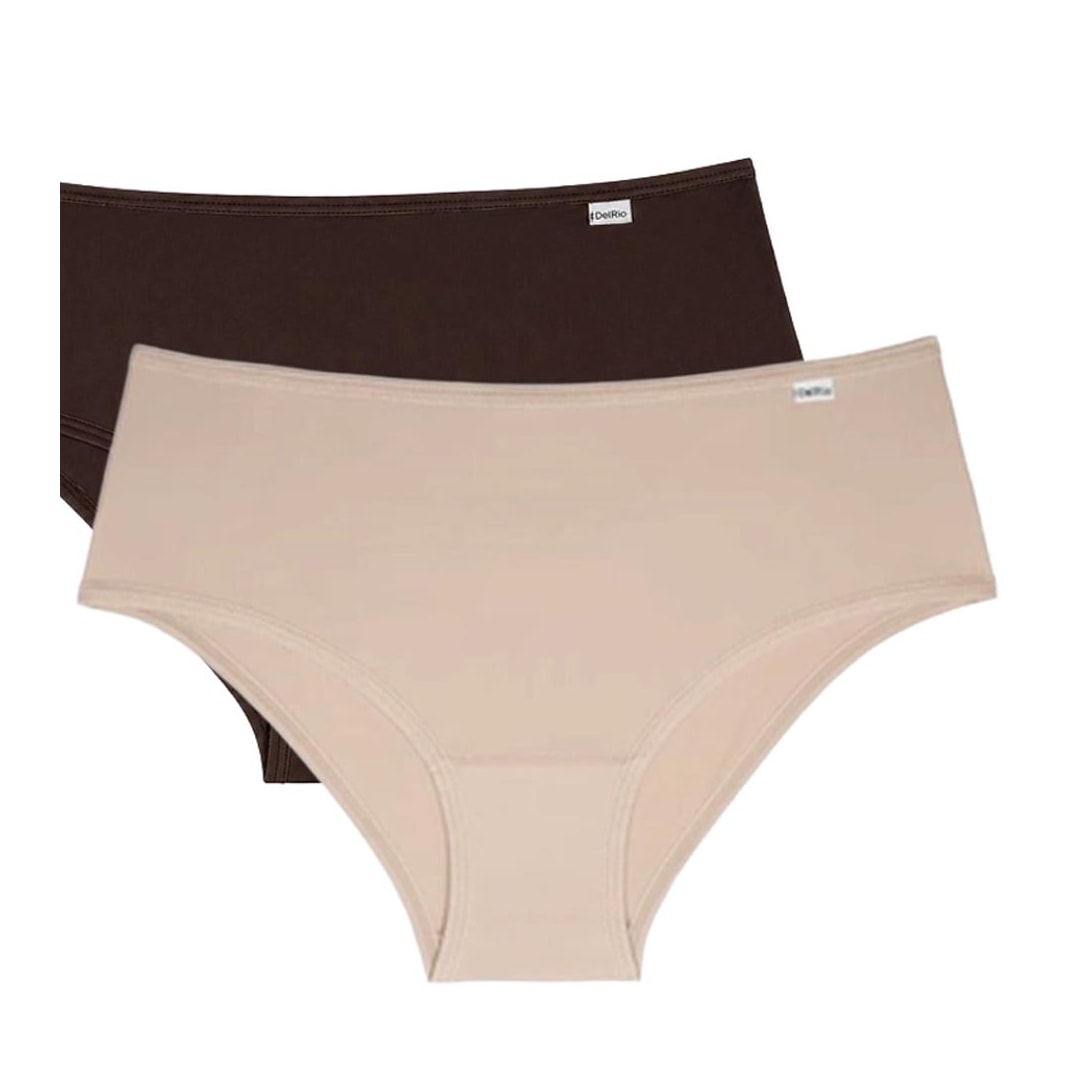 Kit Delrio 2 Calcinhas 50509 Cafe/Areia Kit Delrio 2 Calcinhas 50509 Cafe/Areia