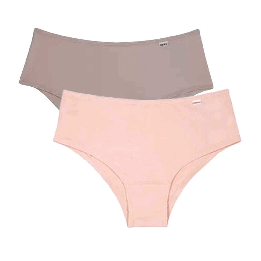 Kit Delrio 2 Calcinhas 50509 Quartzo/Pessego Kit Delrio 2 Calcinhas 50509 Quartzo/Pessego