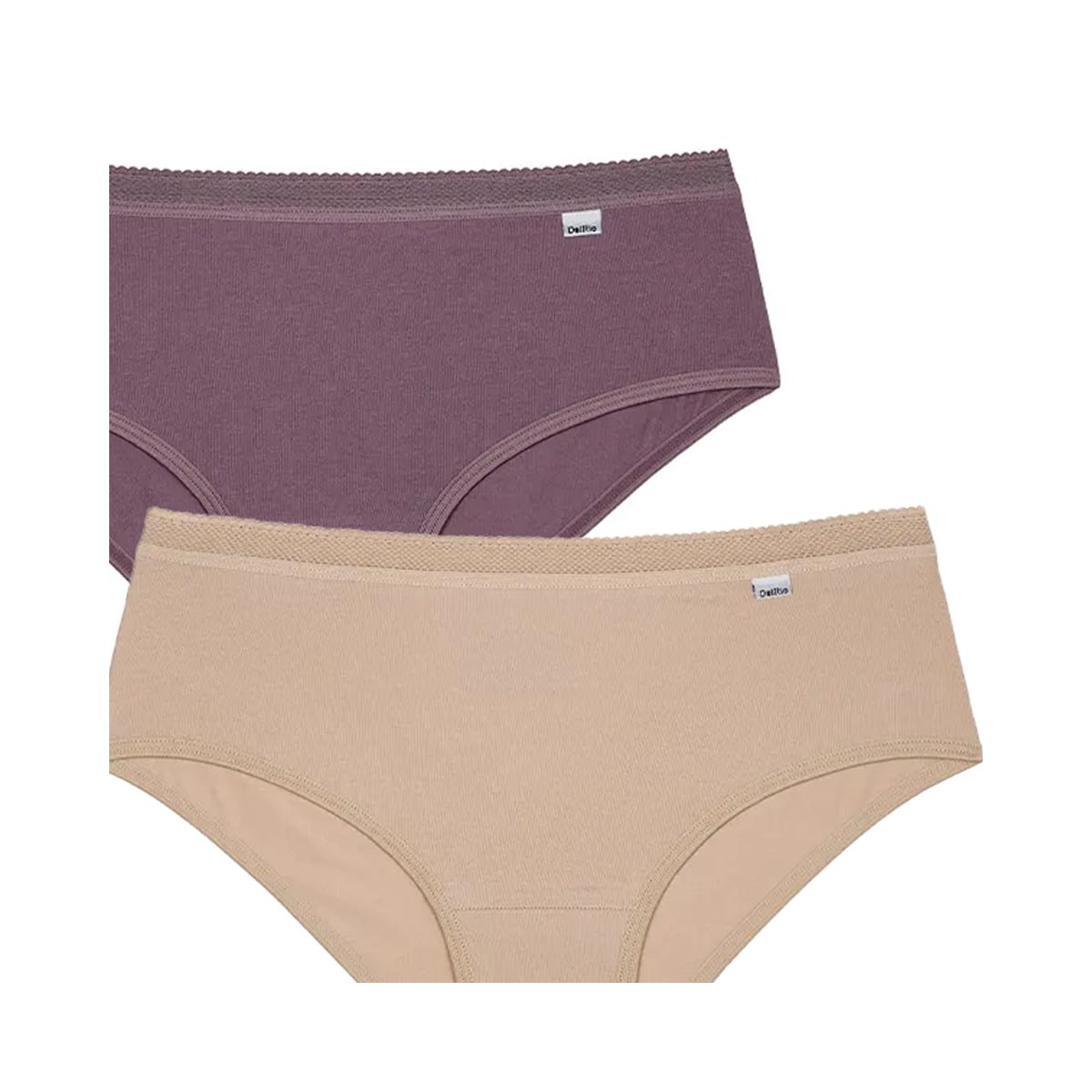 Kit Delrio 2 Calcinhas Cotton Dr50609 Areia/New Nude Kit Delrio 2 Calcinhas Cotton Dr50609 Areia/New Nude