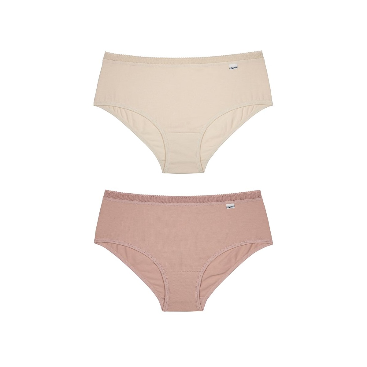 Kit Delrio 2 Calcinhas Cotton Dr50609 Natural/Romance Kit Delrio 2 Calcinhas Cotton Dr50609 Natural/Romance