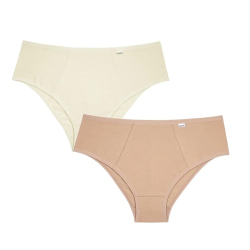 Kit Delrio 2 Calcinhas Dr50205 Del.098 Natural/Mascavo