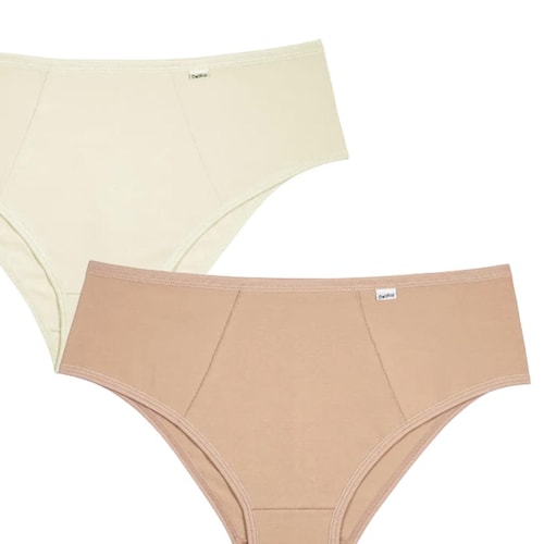 Detalhe - Kit Delrio 2 Calcinhas Dr50205 Del.098 Natural/Mascavo