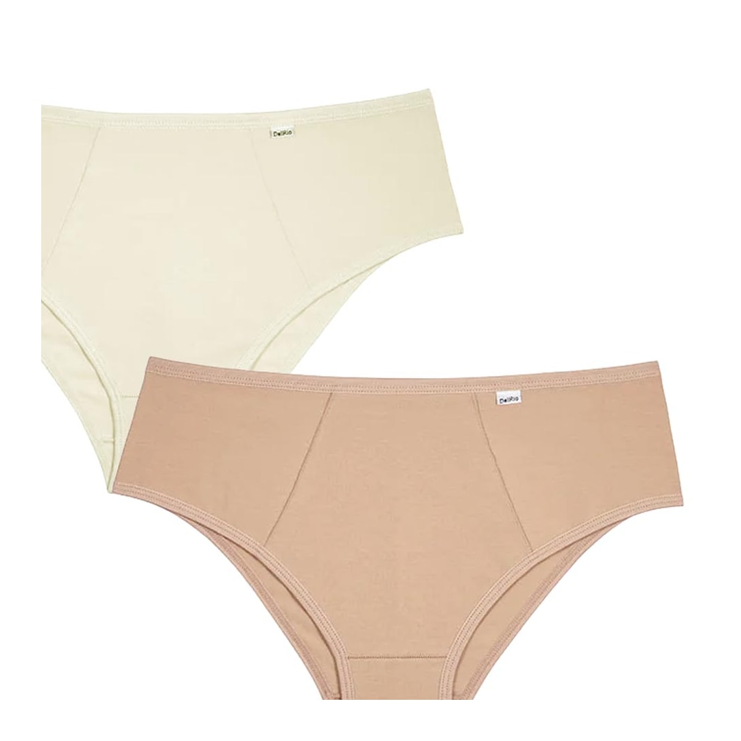 Kit Delrio 2 Calcinhas Dr50205 Del.098 Natural/Mascavo