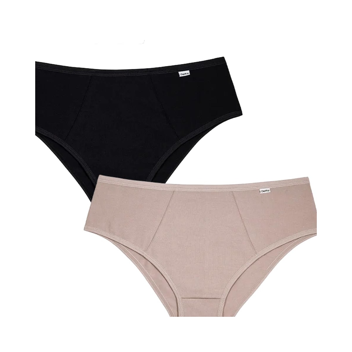Kit Delrio 2 Calcinhas Dr50205 Del.098 Quartzo/Preto Kit Delrio 2 Calcinhas Dr50205 Del.098 Quartzo/Preto