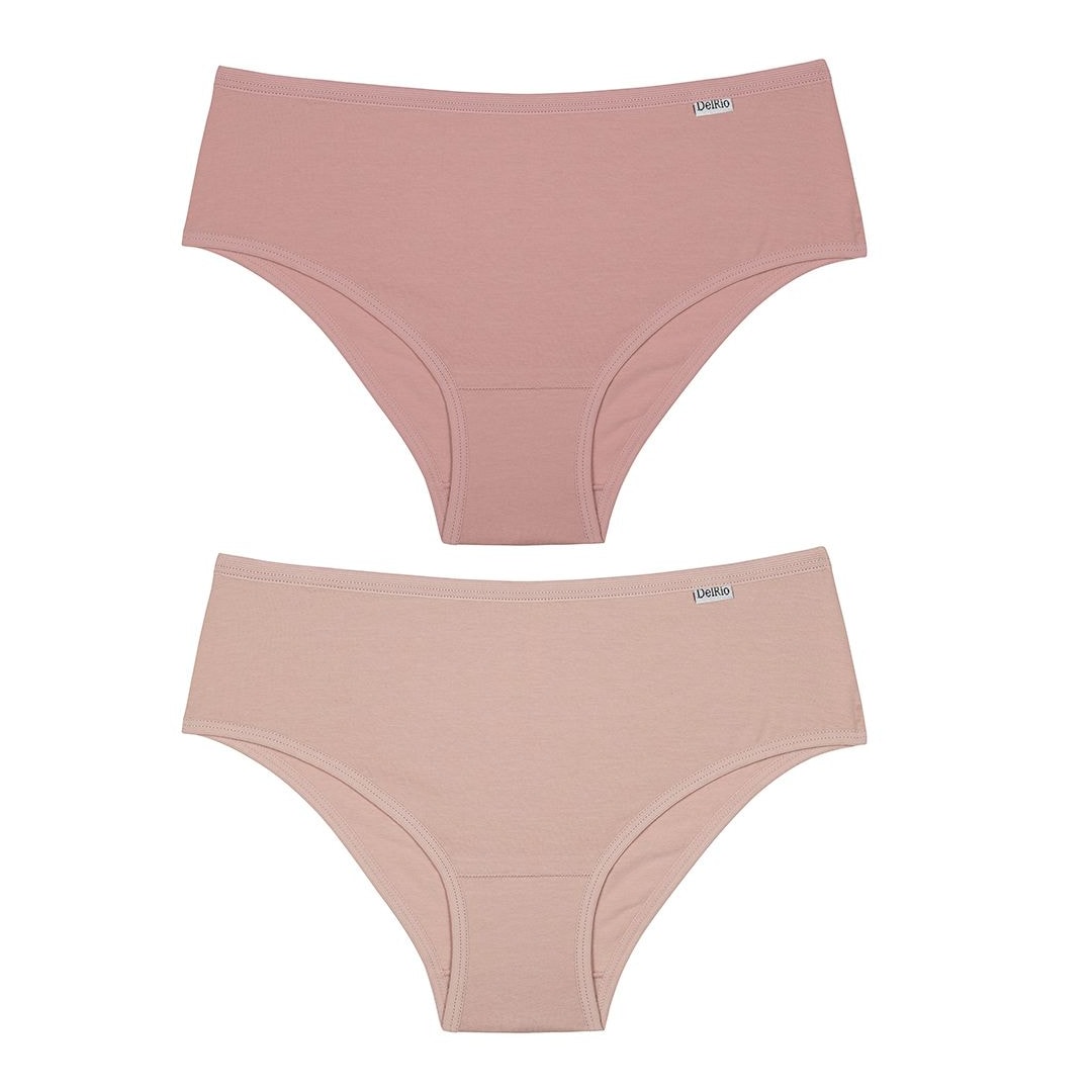 Kit DelRio 2 Calcinhas em Cotton V50368 Pessego/Romance Kit DelRio 2 Calcinhas em Cotton V50368 Pessego/Romance
