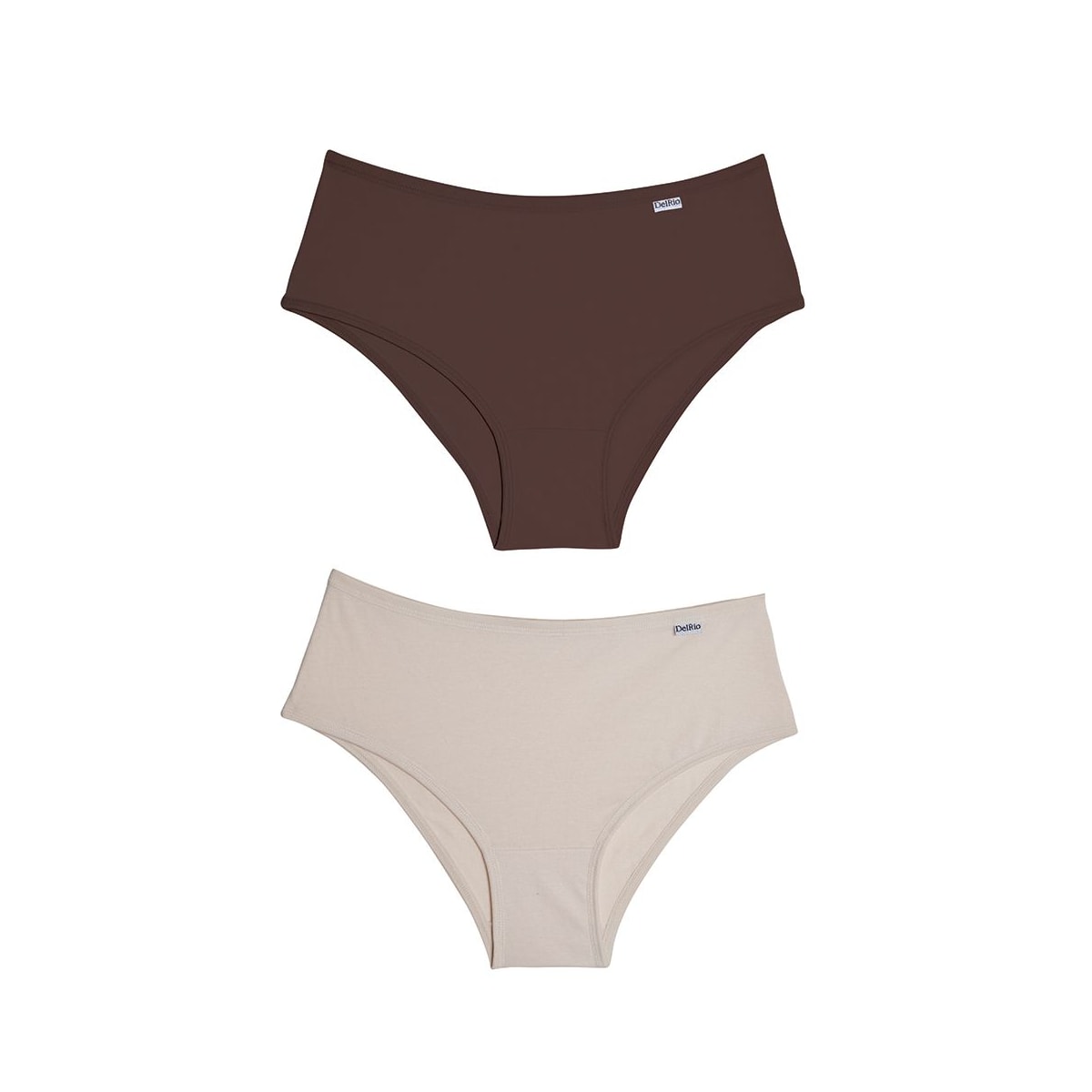 Kit Delrio 2 Calcinhas Em Cotton V50368 Rose/Bege