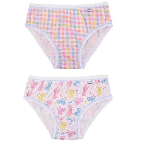 Detalhe - Kit Delrio 2 Calcinhas Infantil 504223 Branco