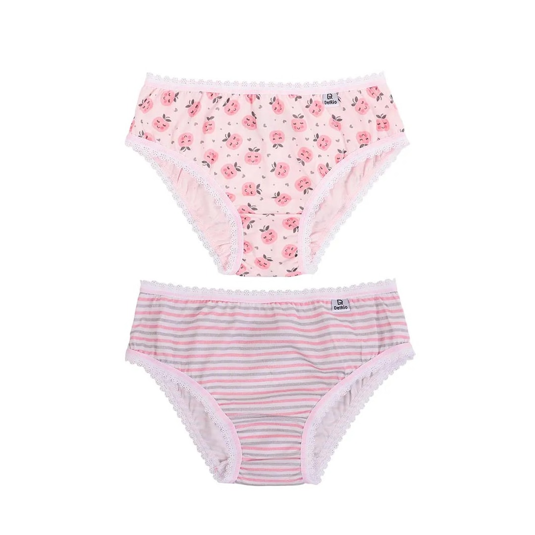 Kit Delrio 2 Calcinhas Infantil 504223 Rosa Kit Delrio 2 Calcinhas Infantil 504223 Rosa