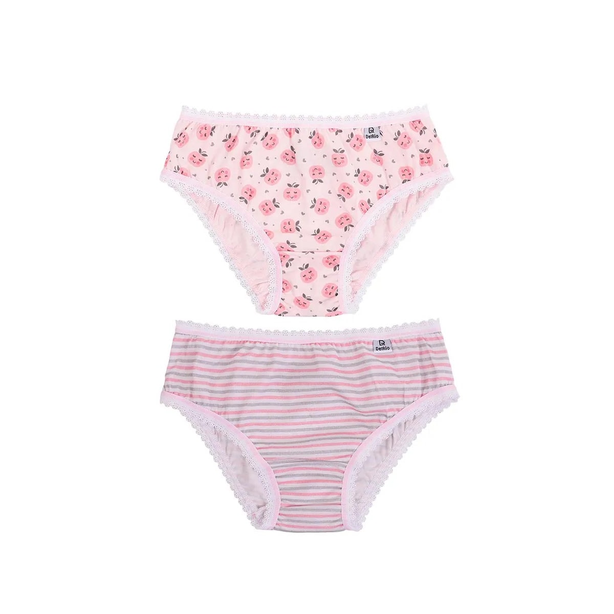 Kit Delrio 2 Calcinhas Infantil 504223 Rosa