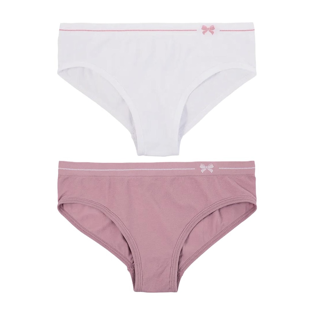 Kit Delrio 2 Calcinhas Infantil F5104 Make/Branco Kit Delrio 2 Calcinhas Infantil F5104 Make/Branco