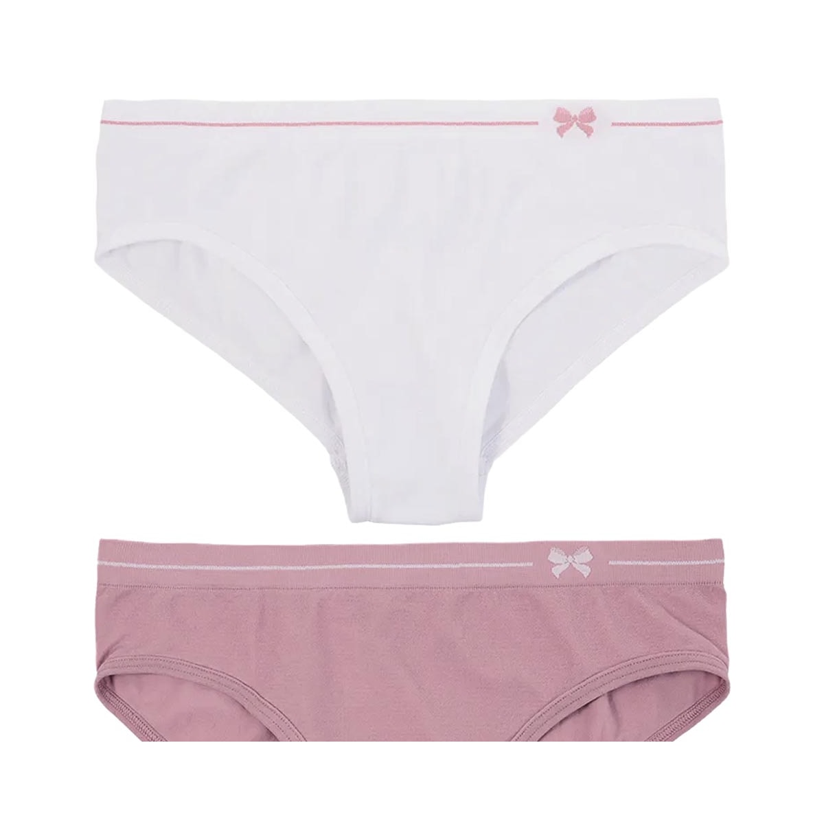 Kit Delrio 2 Calcinhas Infantil F5104 Make/Branco