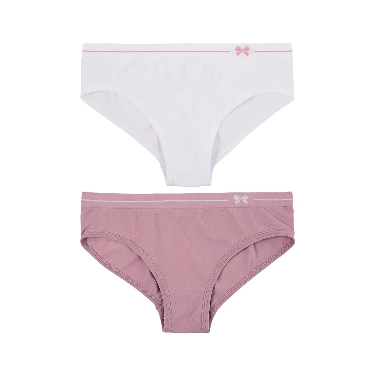 Kit Delrio 2 Calcinhas Infantil F5104 Make/Branco Kit Delrio 2 Calcinhas Infantil F5104 Make/Branco