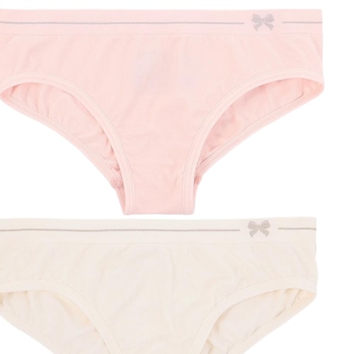 Detalhe - Kit Delrio 2 Calcinhas Infantil F5104 Pessego