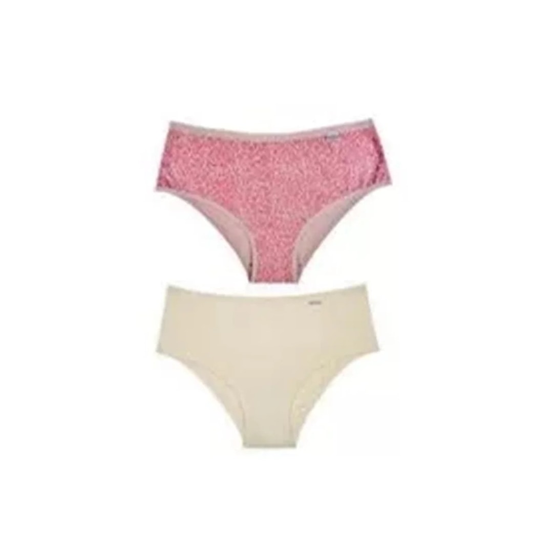 Kit Delrio 2 Calcinhas Larga V50368 Oncinha/Creme Kit Delrio 2 Calcinhas Larga V50368 Oncinha/Creme