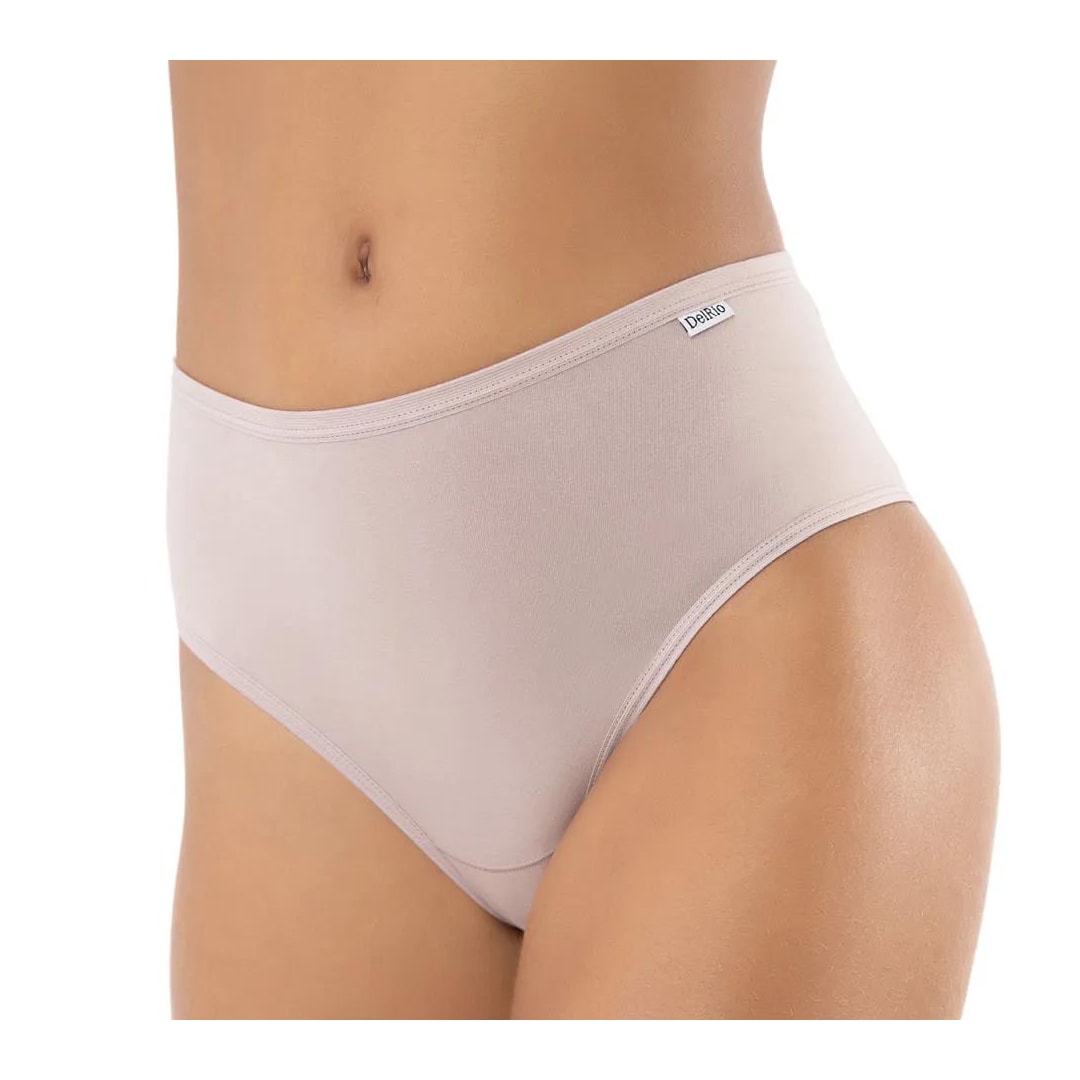 Kit Delrio 2 Calcinhas Larga V50368 Quartzo/Nude