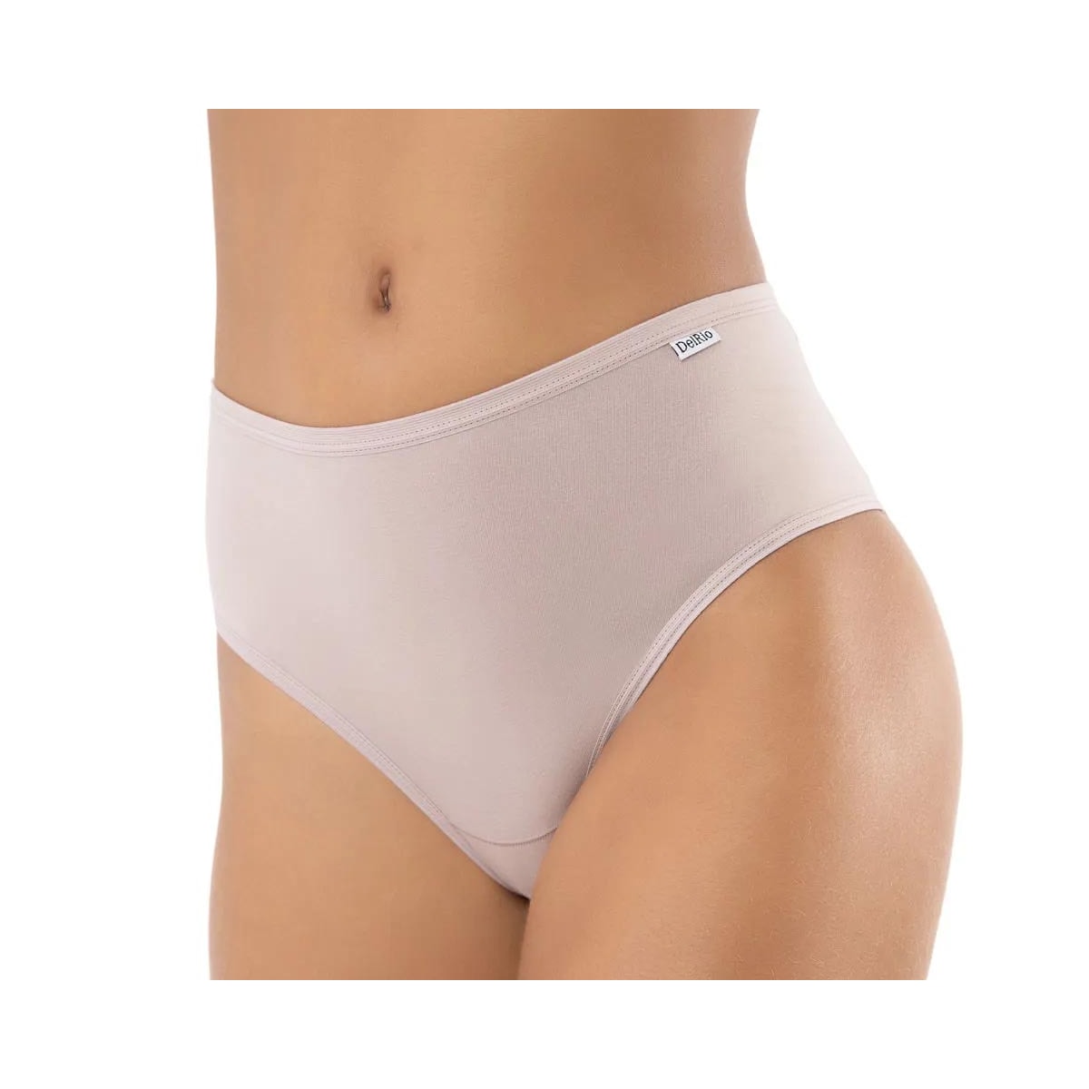 Kit Delrio 2 Calcinhas Larga V50368 Quartzo/Nude