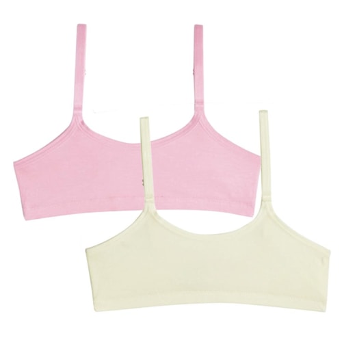 Kit Delrio 2 Sutiãs Infantil Del.108 40309 RosaCha/Amarelo