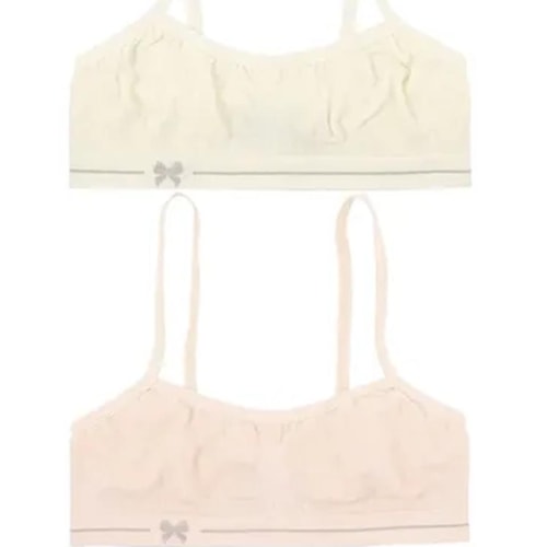 Detalhe - Kit Delrio 2 Sutiãs Infantil F4004 Pessego