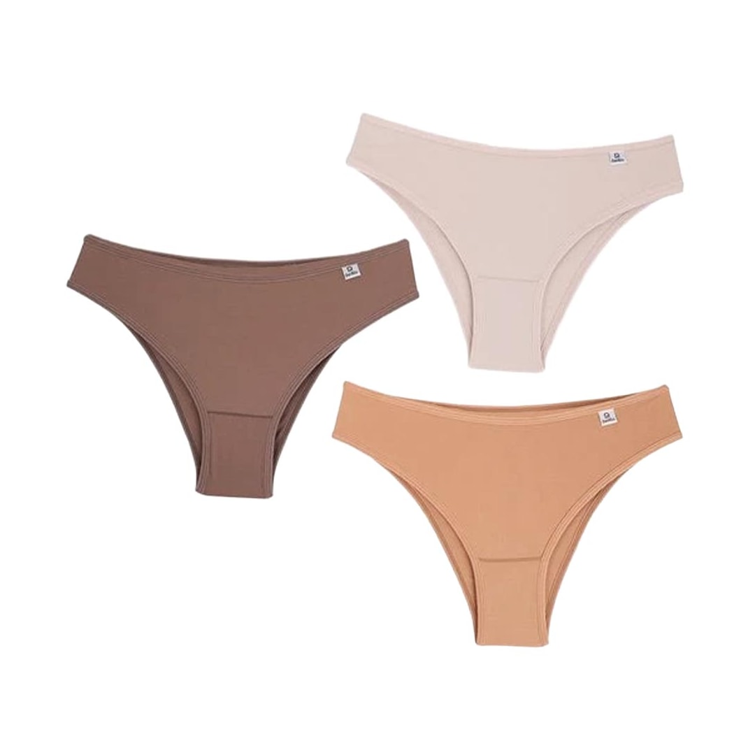 Kit Delrio 3 Calcinhas 51509 Caramelo/Chocolate/Areia