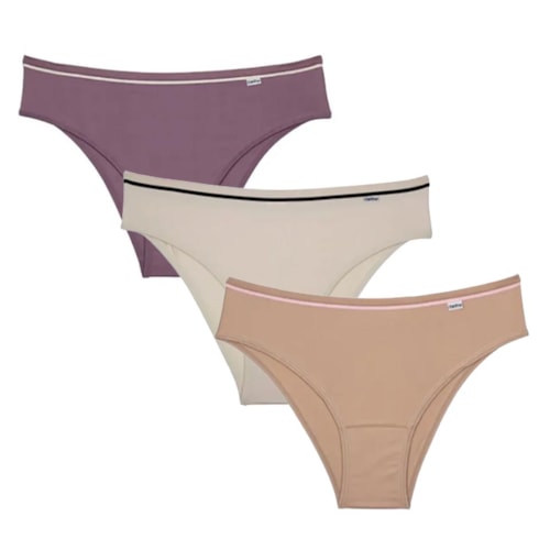 Detalhe - Kit Delrio 3 Calcinhas 51509 Mousse