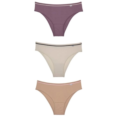 Kit Delrio 3 Calcinhas 51509 Mousse