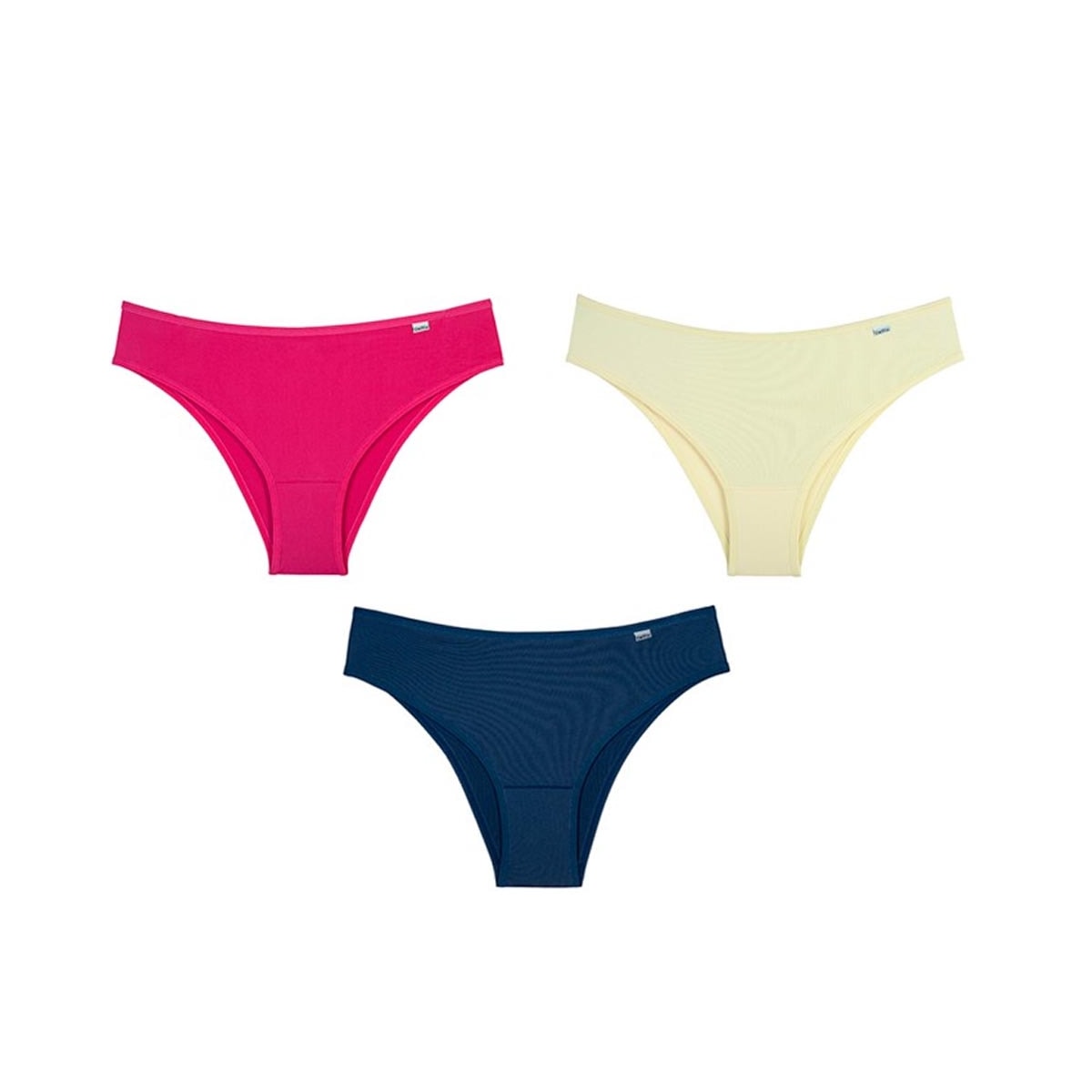 Kit Delrio 3 Calcinhas 51509 Pink/Amarelo/Azul Marinho Kit Delrio 3 Calcinhas 51509 Pink/Amarelo/Azul Marinho
