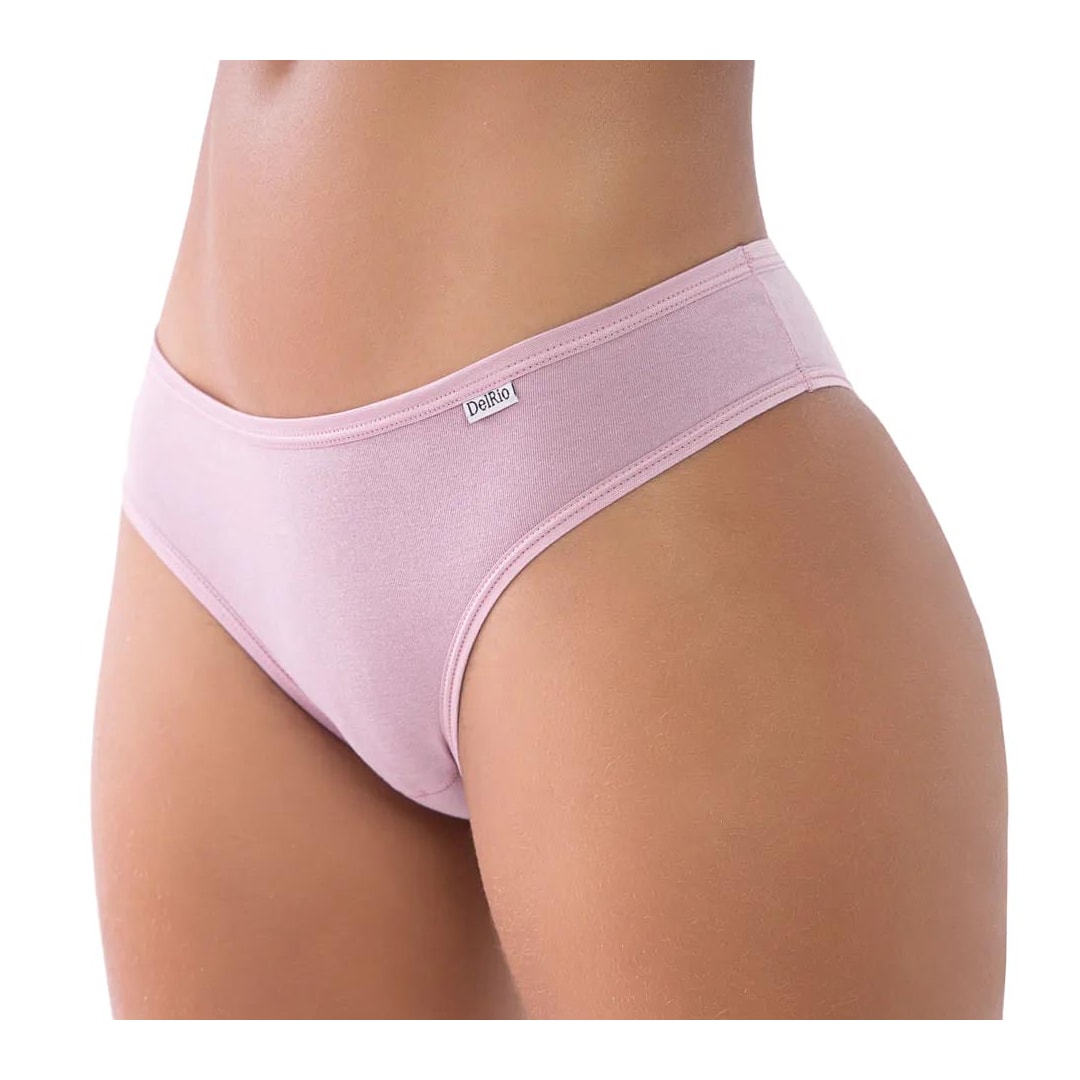 Kit Delrio 3 Calcinhas Em Cotton V51364 Branco/Rose/Creme
