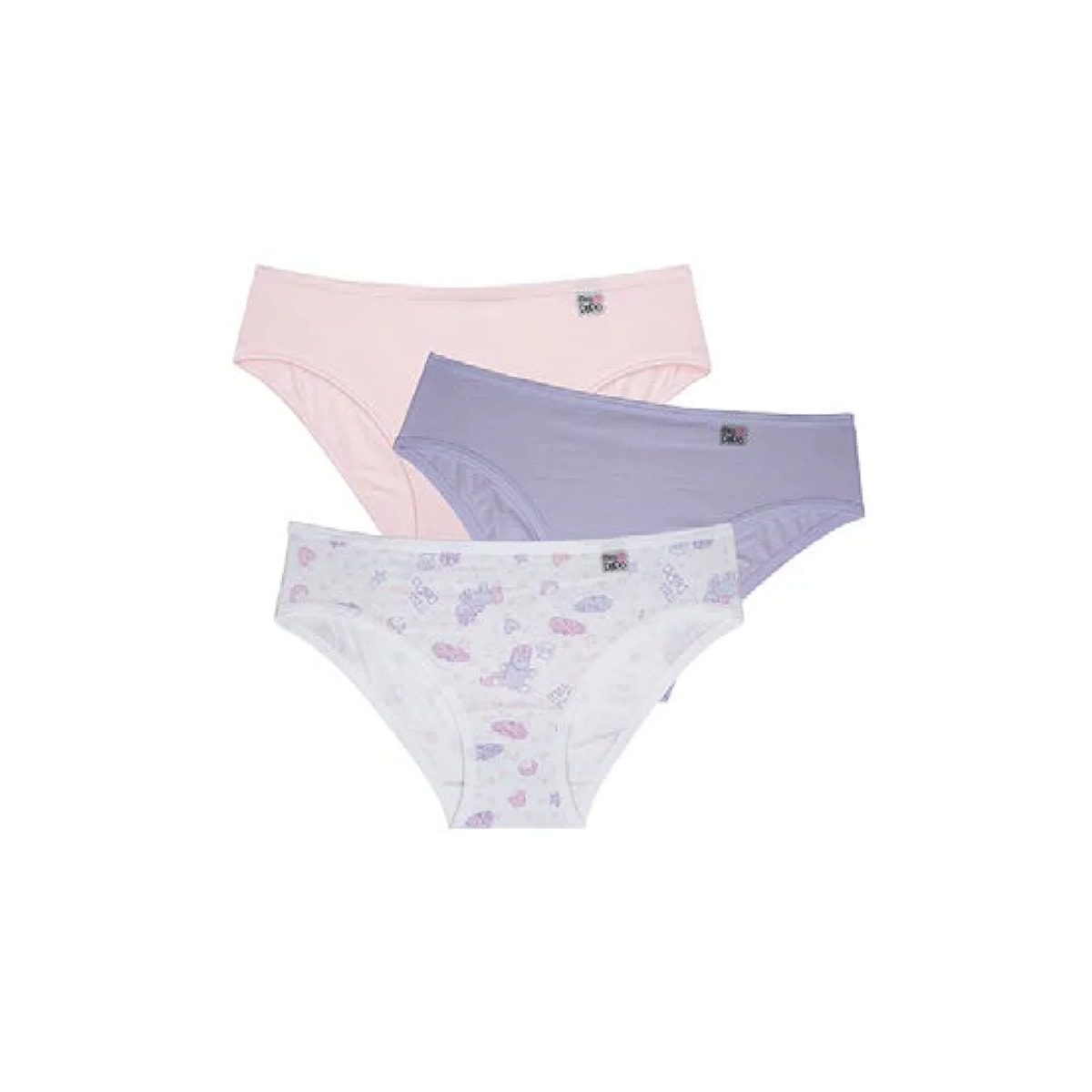 Kit Delrio 3 Calcinhas Infantil V51354 Branco Est.Unicornio Kit Delrio 3 Calcinhas Infantil V51354 Branco Est.Unicornio