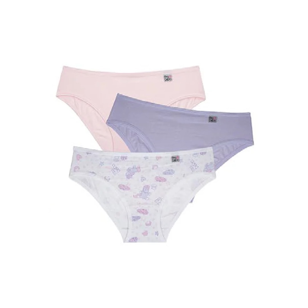 Kit Delrio 3 Calcinhas Infantil V51354 Branco Est.Unicornio Kit Delrio 3 Calcinhas Infantil V51354 Branco Est.Unicornio