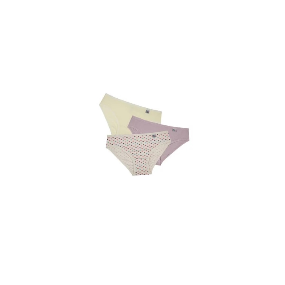 Kit Delrio 3 Calcinhas Infantil V51354 Quartzo/Nature Kit Delrio 3 Calcinhas Infantil V51354 Quartzo/Nature