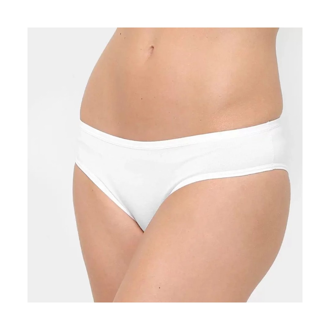 Kit Delrio 3 Calcinhas V51806 Mousse/Branco/Preto