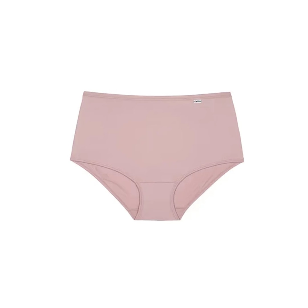 Kit Duo Delrio Calcinha Alta Em Microfibra 50027 Romance/Branco Kit Duo Delrio Calcinha Alta Em Microfibra 50027 Romance/Branco