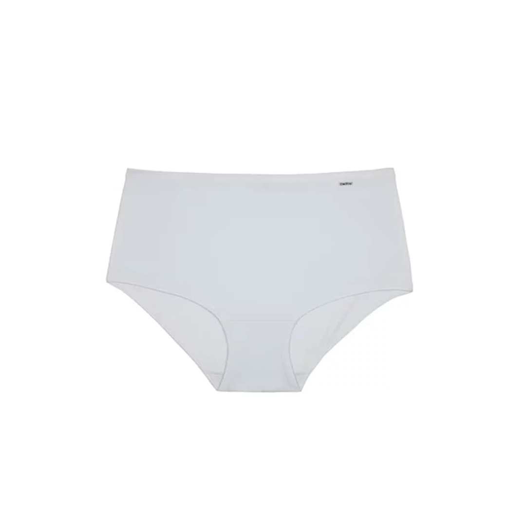 Kit Duo Delrio Calcinha Alta Em Microfibra 50027 Romance/Branco Kit Duo Delrio Calcinha Alta Em Microfibra 50027 Romance/Branco