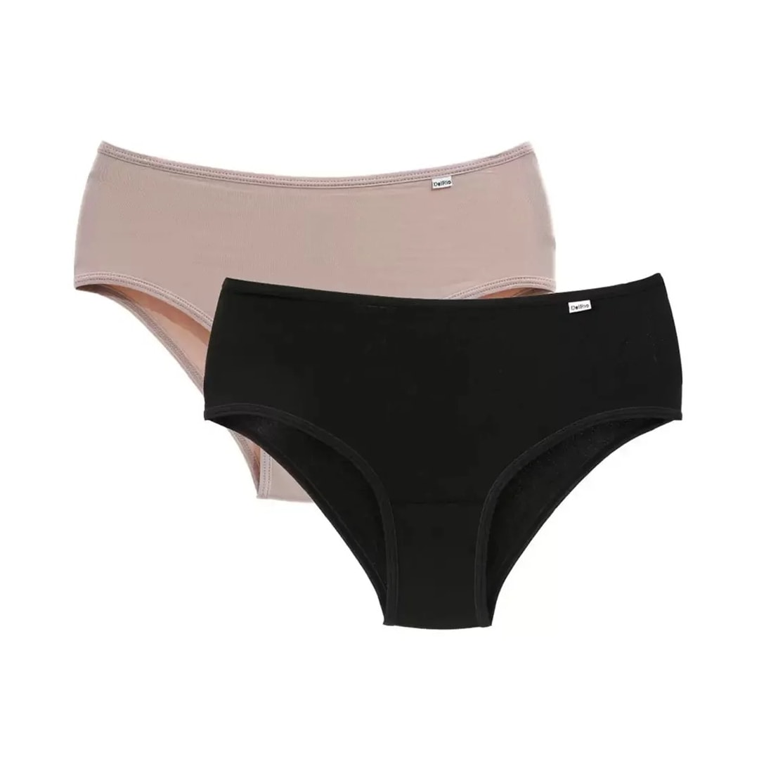 Kit Duo Delrio Calcinha Em Microfibra 50509 Mousse/Preto Kit Duo Delrio Calcinha Em Microfibra 50509 Mousse/Preto