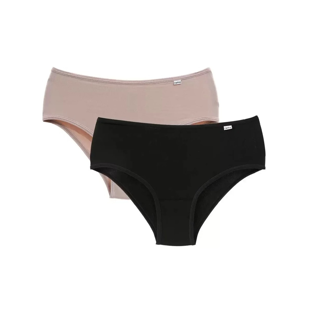 Kit Duo Delrio Calcinha Em Microfibra 50509 Mousse/Preto Kit Duo Delrio Calcinha Em Microfibra 50509 Mousse/Preto