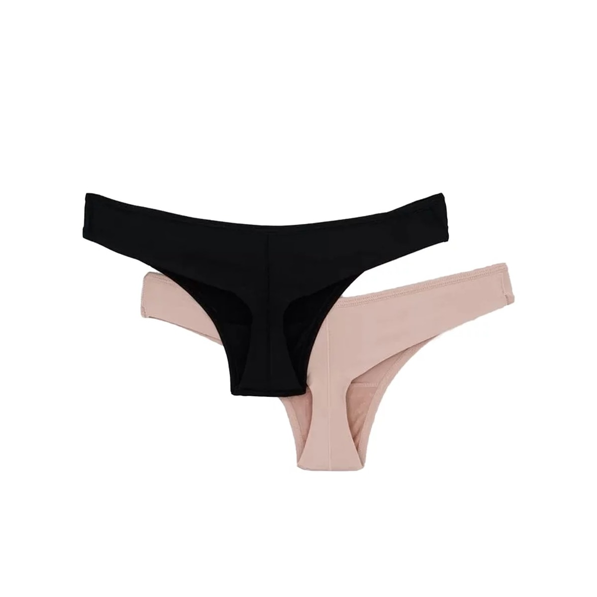 Kit Duo Delrio Tanga Fio V57870 Preto/Bege