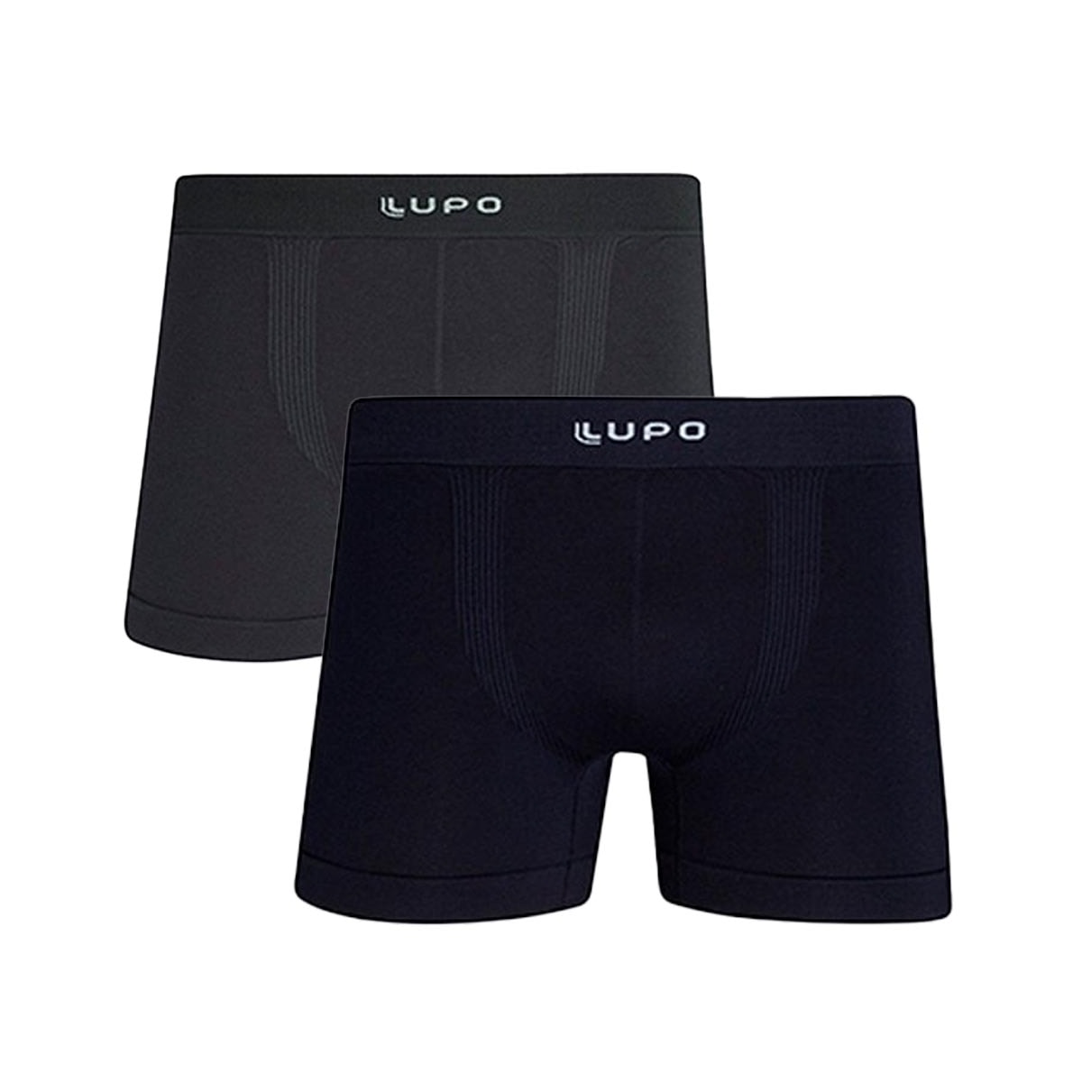 Kit Lupo 2 Cueca Boxer De Microfibra 00436 Grafite