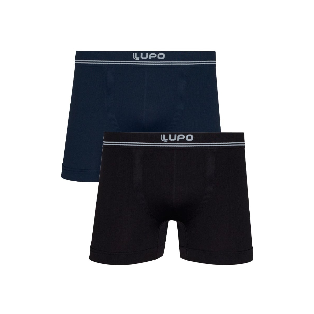 Kit Lupo 2 Cuecas Boxer 00436 Azul Marinho