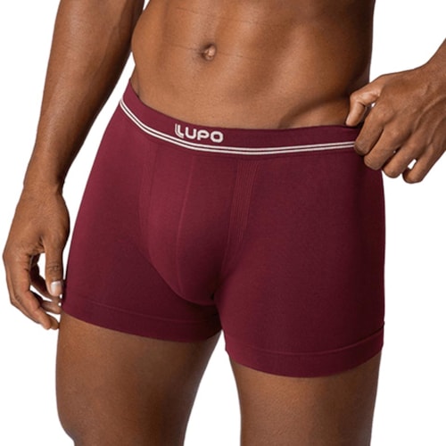 Detalhe - Kit Lupo 2 Cuecas Boxer 00436 Bordo/Preto