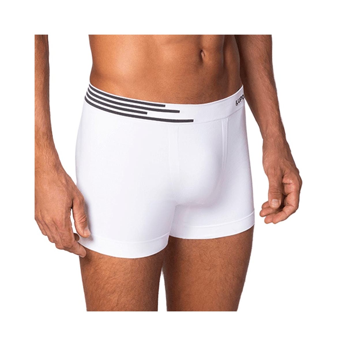 Kit Lupo 2 Cuecas Boxer 00436 Branco/Preto Kit Lupo 2 Cuecas Boxer 00436 Branco/Preto