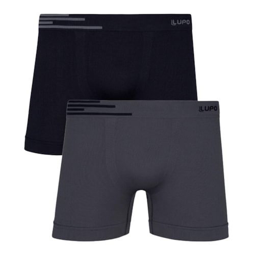 Kit Lupo 2 Cuecas Boxer 00436 Grafite