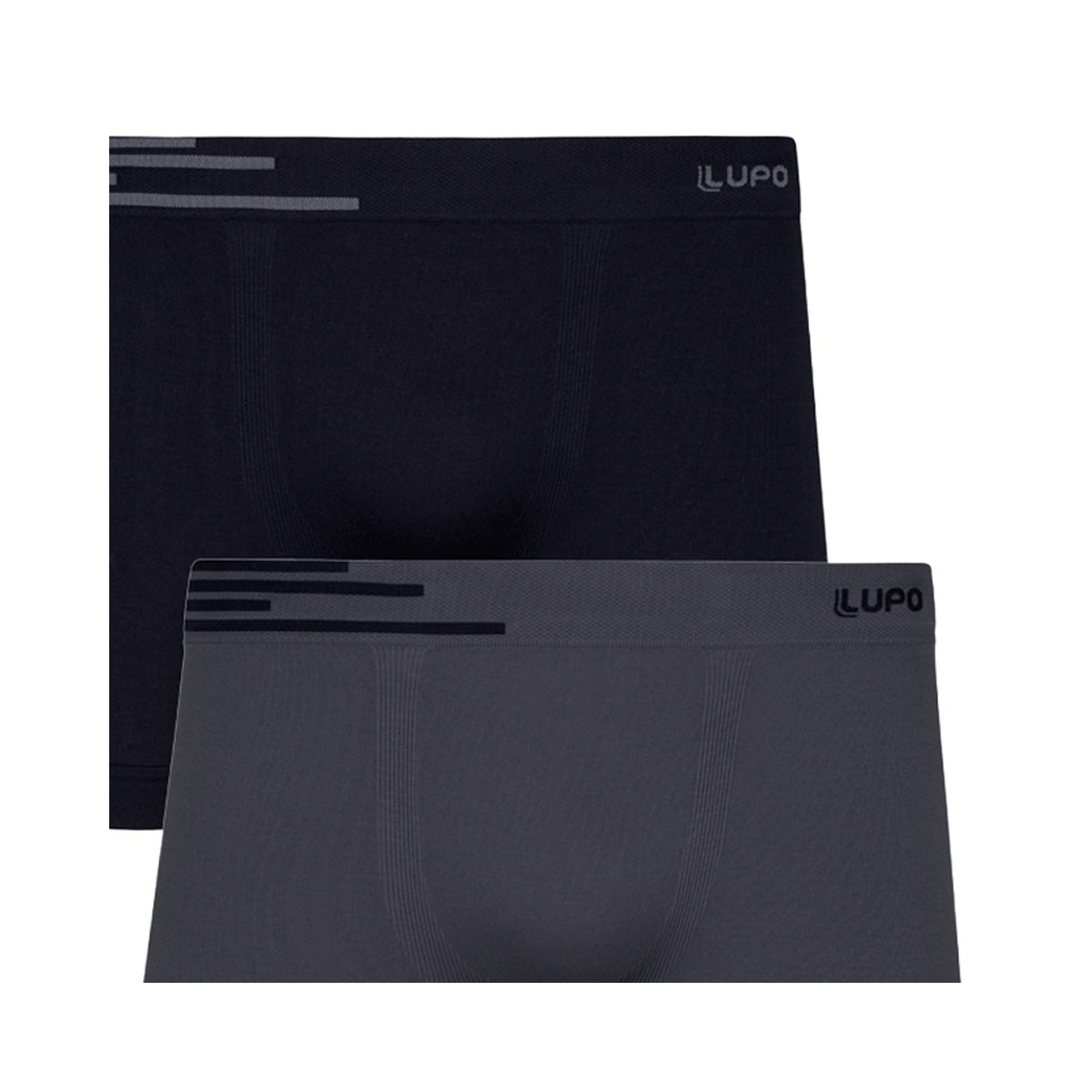 Kit Lupo 2 Cuecas Boxer 00436 Grafite Kit Lupo 2 Cuecas Boxer 00436 Grafite