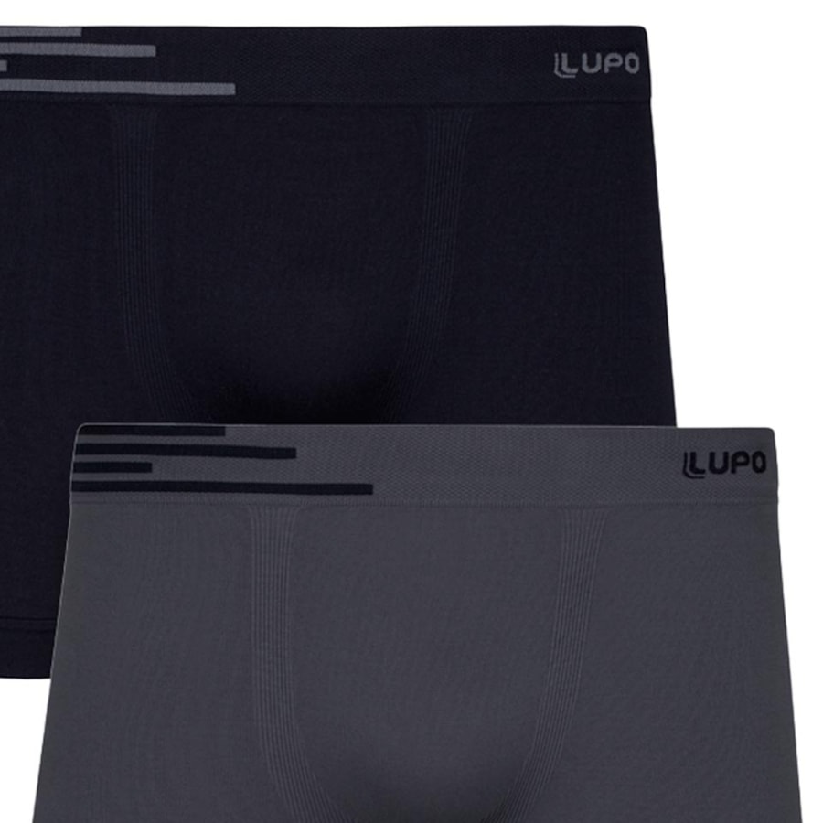 Kit Lupo 2 Cuecas Boxer 00436 Grafite Kit Lupo 2 Cuecas Boxer 00436 Grafite