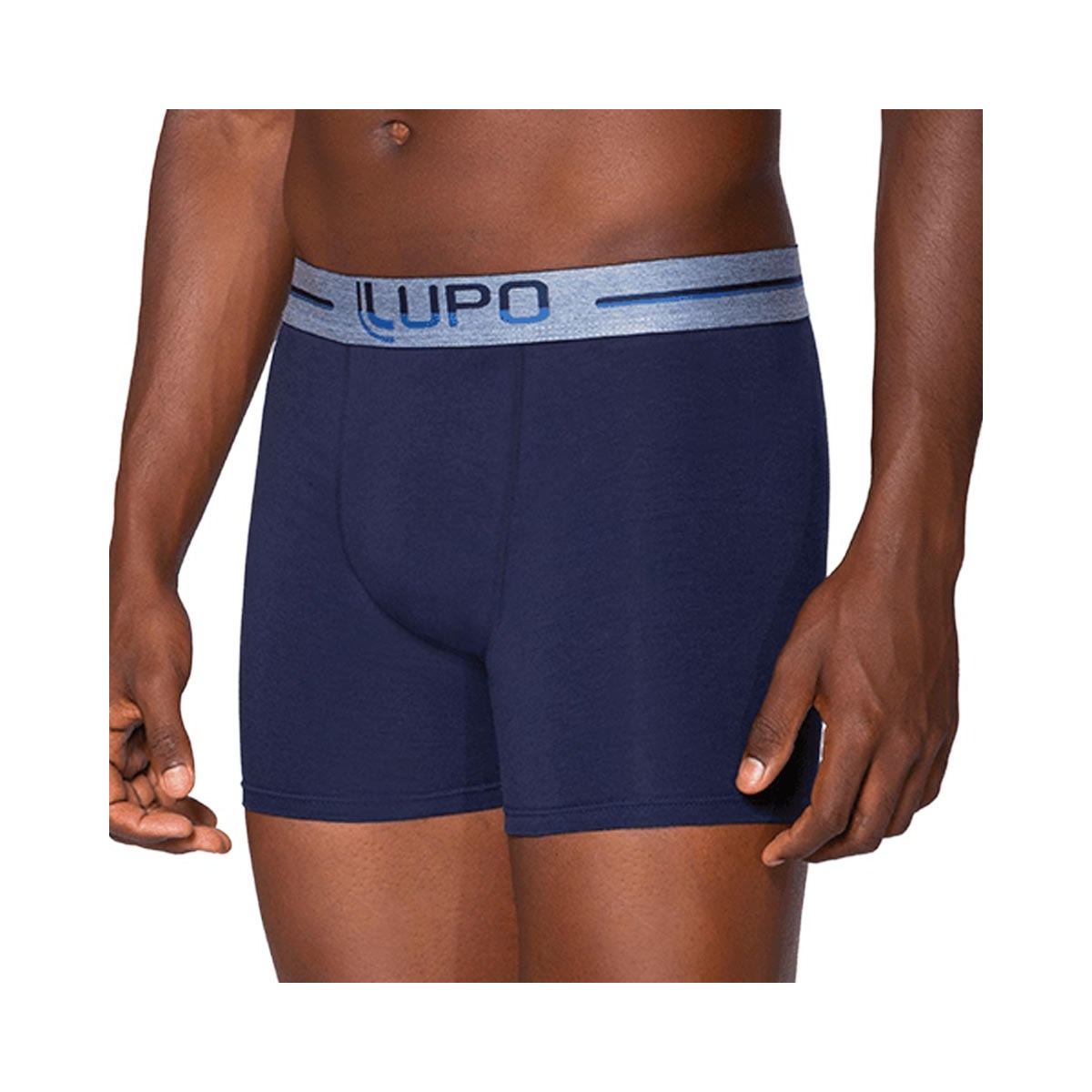 Kit Lupo 2 Cuecas Boxer 00784 Azul Marinho
