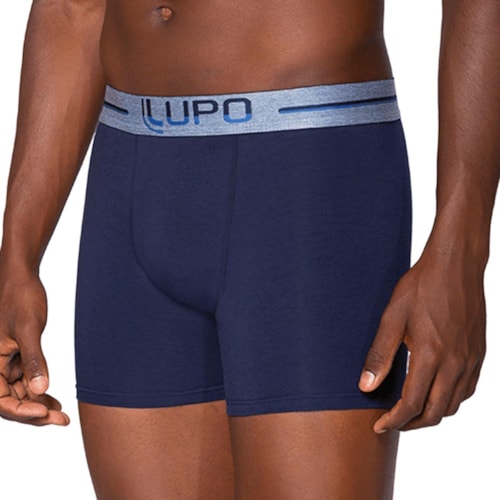 Detalhe - Kit Lupo 2 Cuecas Boxer 00784 Azul Marinho