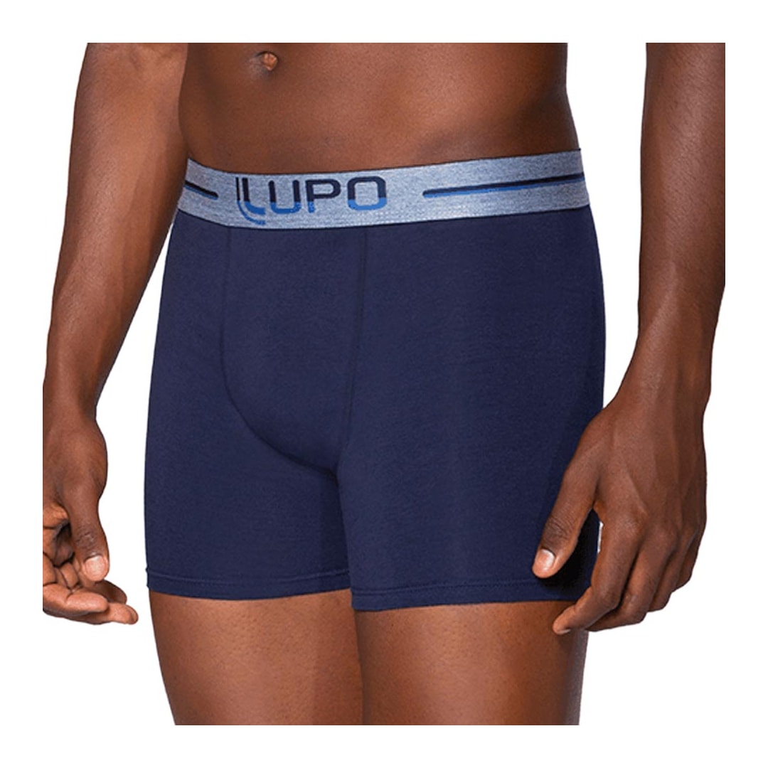 Kit Lupo 2 Cuecas Boxer 00784 Azul Marinho