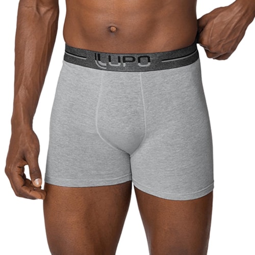 Kit Lupo 2 Cuecas Boxer 00784 Cinza Mescla