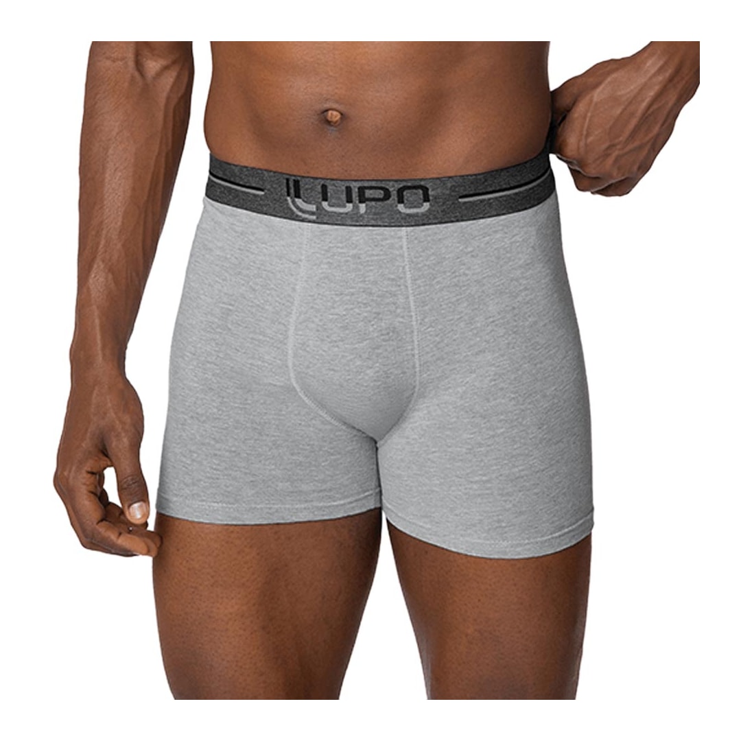 Kit Lupo 2 Cuecas Boxer 00784 Cinza Mescla Kit Lupo 2 Cuecas Boxer 00784 Cinza Mescla