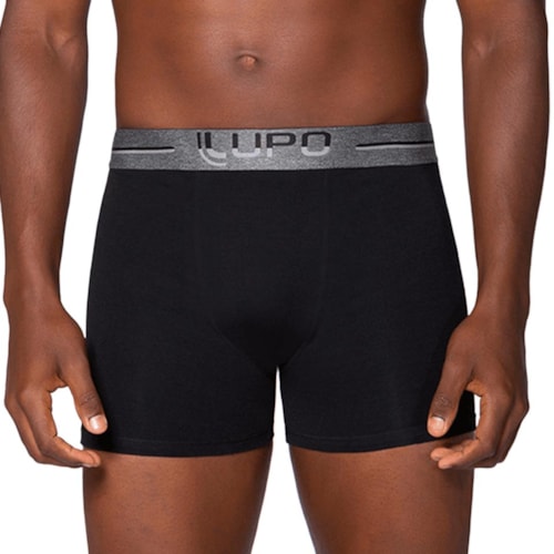 Detalhe - Kit Lupo 2 Cuecas Boxer 00784 Cinza Mescla